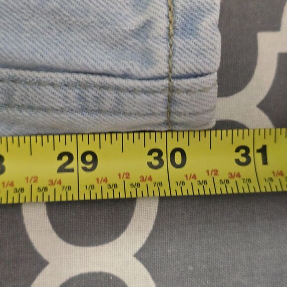 Levis Low Pro Straight Jeans Womens 29 Light Wash Ripped Distressed Cotton - Picture 15 of 16